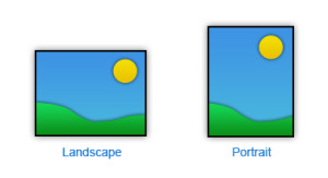 portait move vs landscape mode
