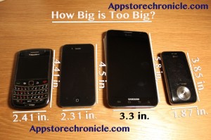 a comparison of the galaxy note, iphone 4, blackberry bold, and LG Chocolate