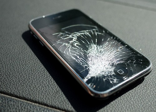 shattered broken iPhone Screen Glass