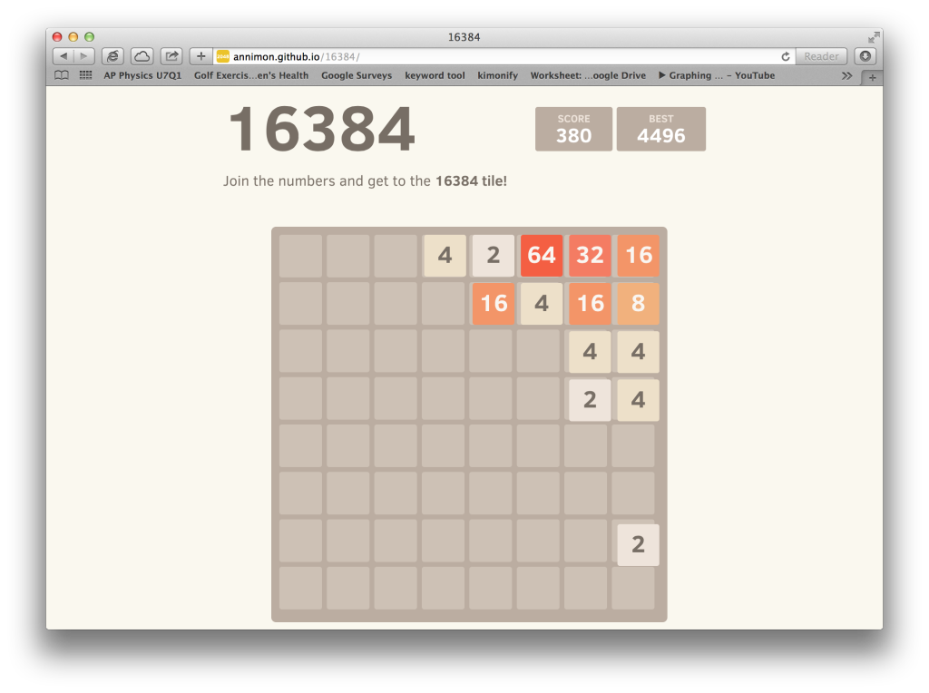 open-source version of 2048 and 1024 is 16384