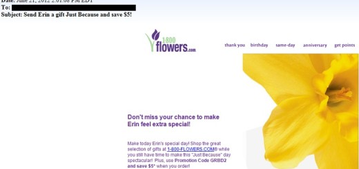 1800 flowers - the worst email newsletter