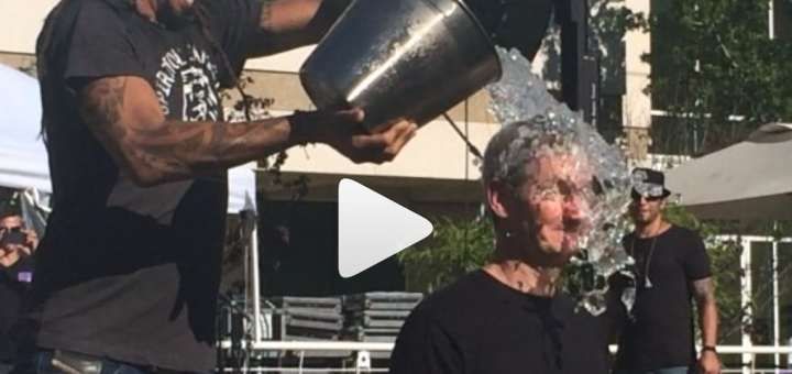 video of tim cook, apple CEO, taking ALS ice bucket challenge