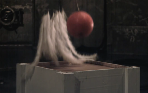 bowling ball feather experiment video slow motion