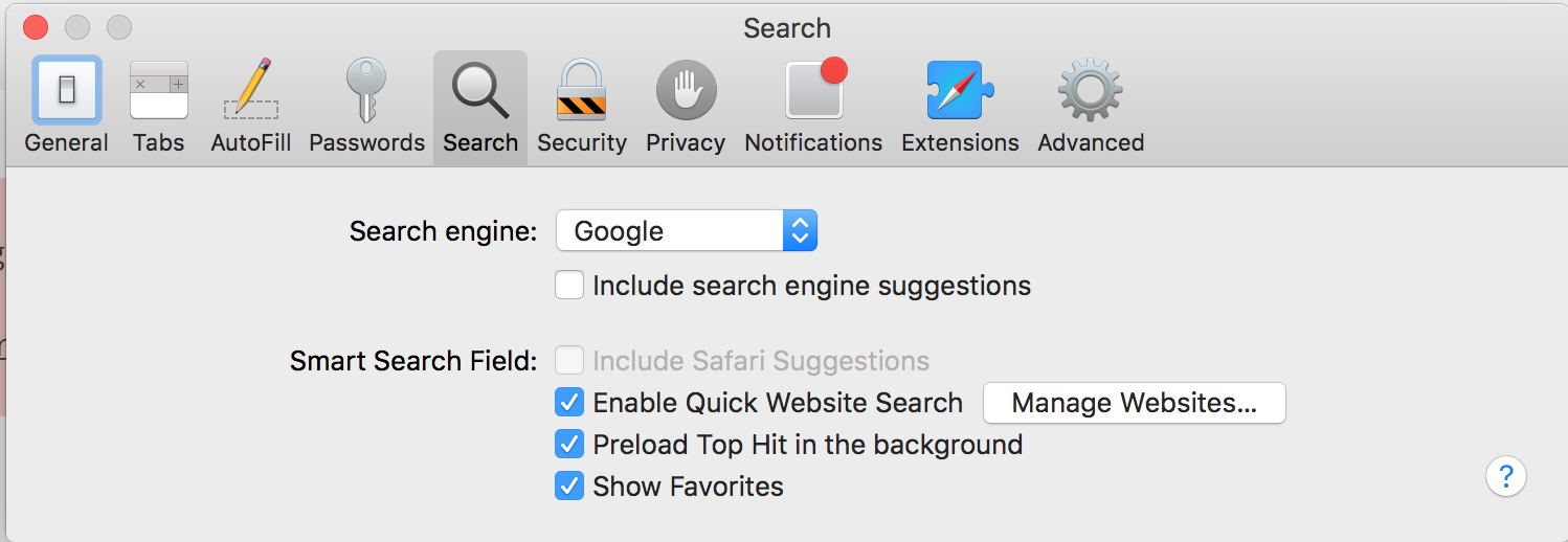 Search tab. В сафари не отображаются картинки. Mac сафари по умолчанию.